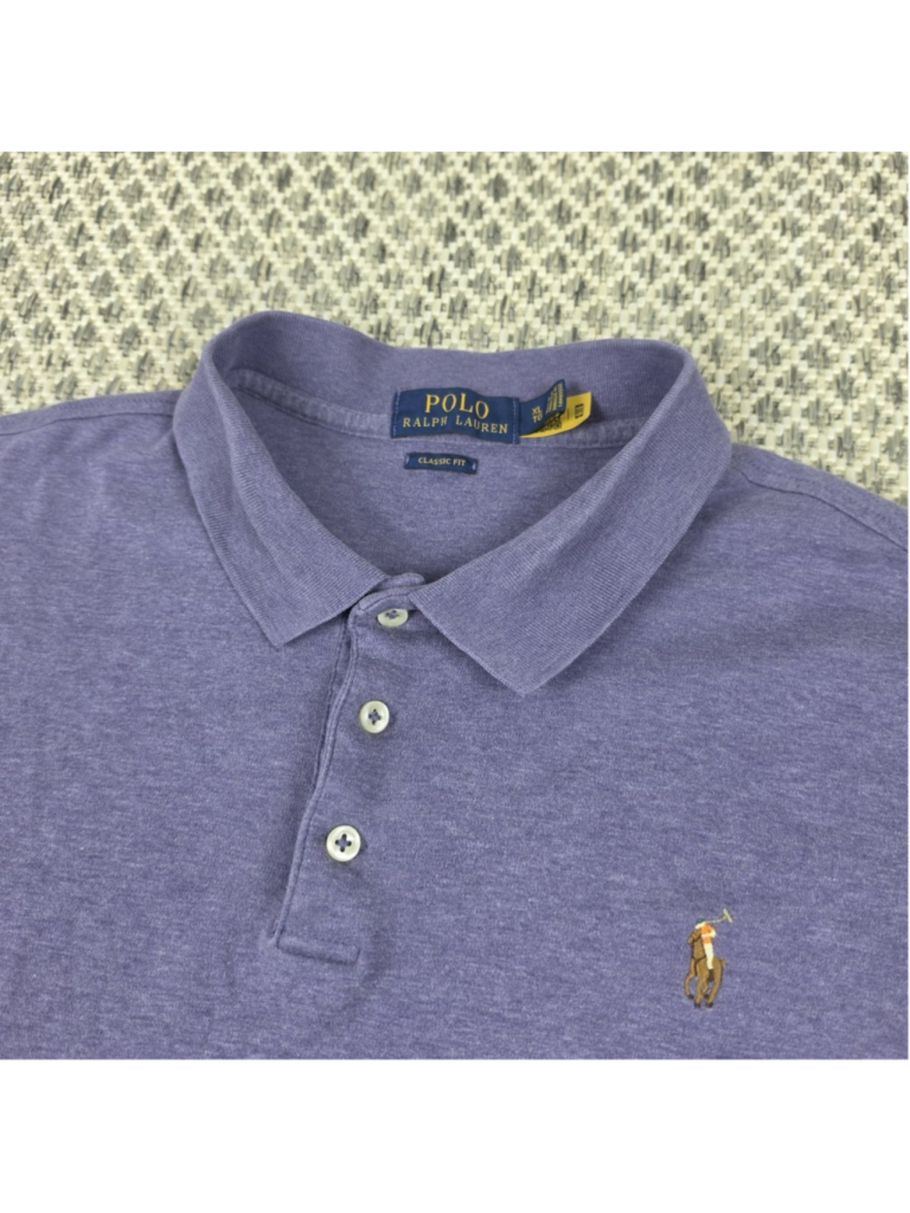 Polo Ralph Lauren Classic Fit Polo Shirt Mens XL Purple Pony Golf